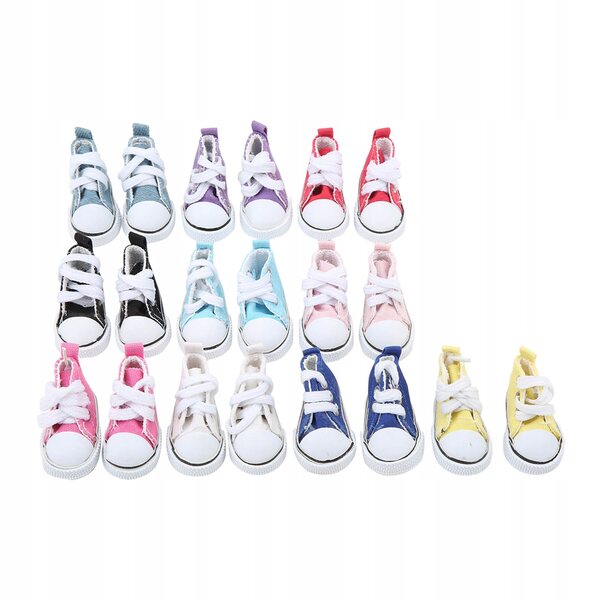 10 Paar Leinenschuhe für 1/6-Puppen mit mehrfarbiger rutschfester Sohle