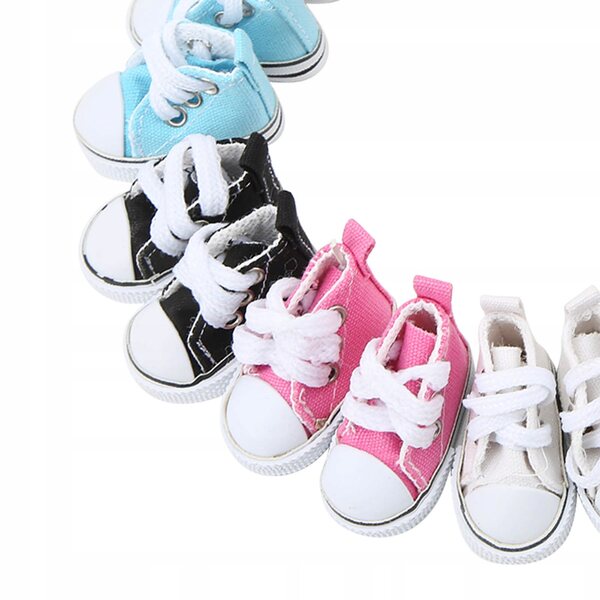 10 Paar Leinenschuhe für 1/6-Puppen mit mehrfarbiger rutschfester Sohle