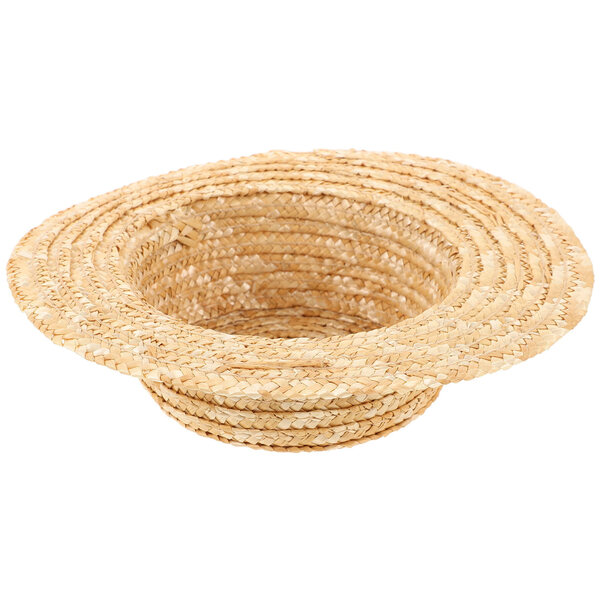 Mini cappello di paglia intrecciato per decorazioni e artigianato DIY
