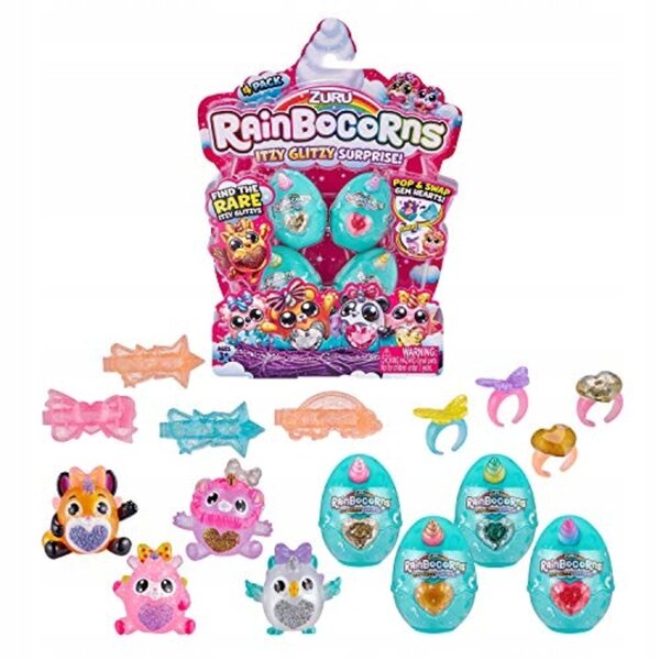 Rainbocorns Itzy Glitzy Surprise Uova da Collezione con Sorprese Glitterate