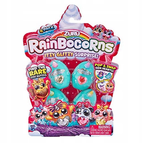 Rainbocorns Itzy Glitzy Surprise Uova da Collezione con Sorprese Glitterate
