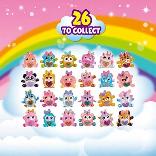 Rainbocorns Itzy Glitzy Surprise Uova da Collezione con Sorprese Glitterate