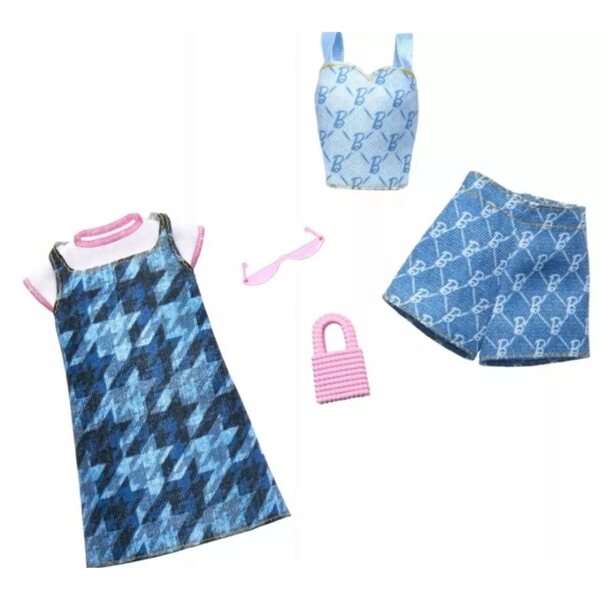 Original Mattel Barbie 2er-Pack Kleidung und Accessoires für Kinder ab 3 Jahren