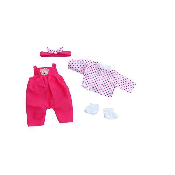 Completo Abbigliamento per Bambola 40 cm con Pagliaccetto, Opaska e Scarpetti