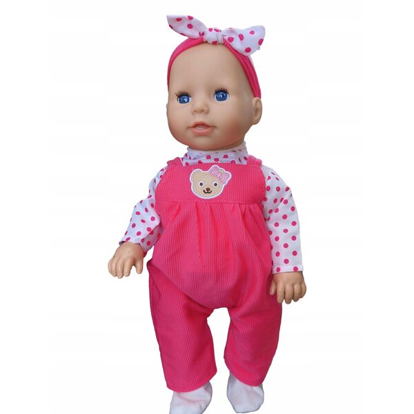 Completo Abbigliamento per Bambola 40 cm con Pagliaccetto, Opaska e Scarpetti