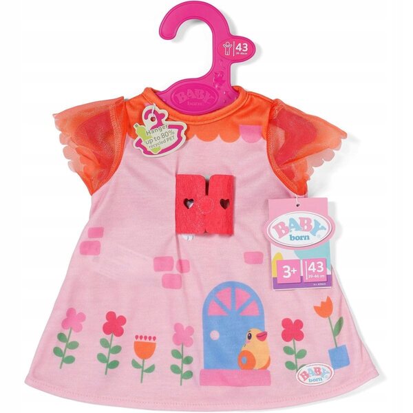 BABYborn Hausmuster-Kleid für 43 cm große Puppen, interaktives Kleid