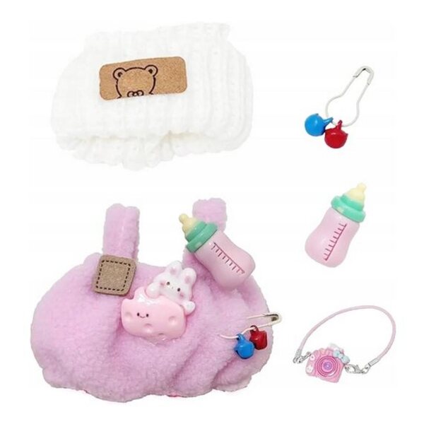 Rosafarbenes Kleidungsset für 17 cm große Puppen mit Zubehör