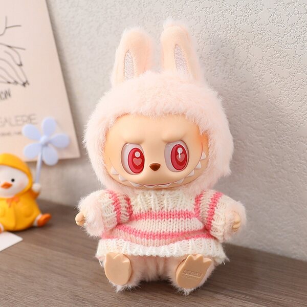 Bekleidungsset für 17-cm-Puppen mit Jacke, Hut und Flaschenzubehör