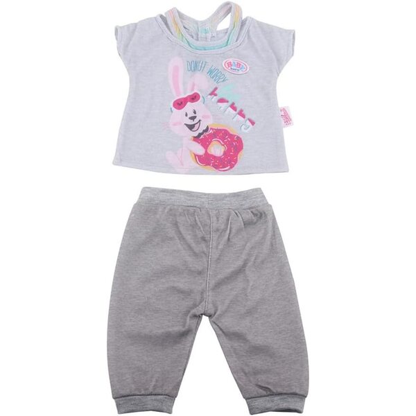 Kleidung für 18-Zoll-amerikanische Puppen – T-Shirt und Hose mit Kaninchenmuster