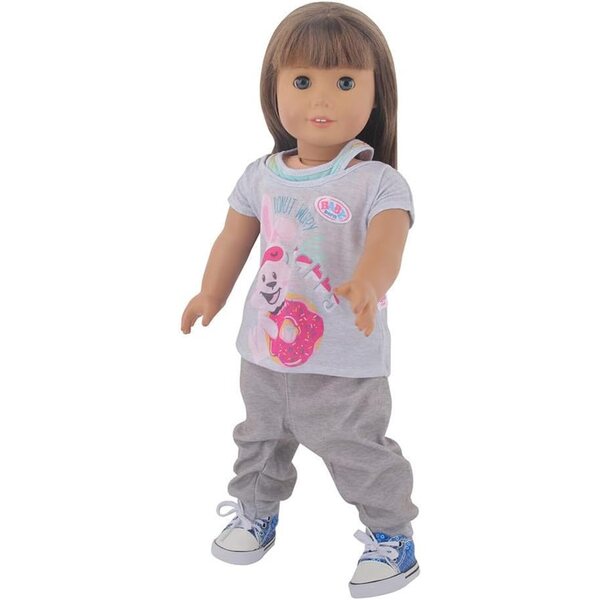Kleidung für 18-Zoll-amerikanische Puppen – T-Shirt und Hose mit Kaninchenmuster