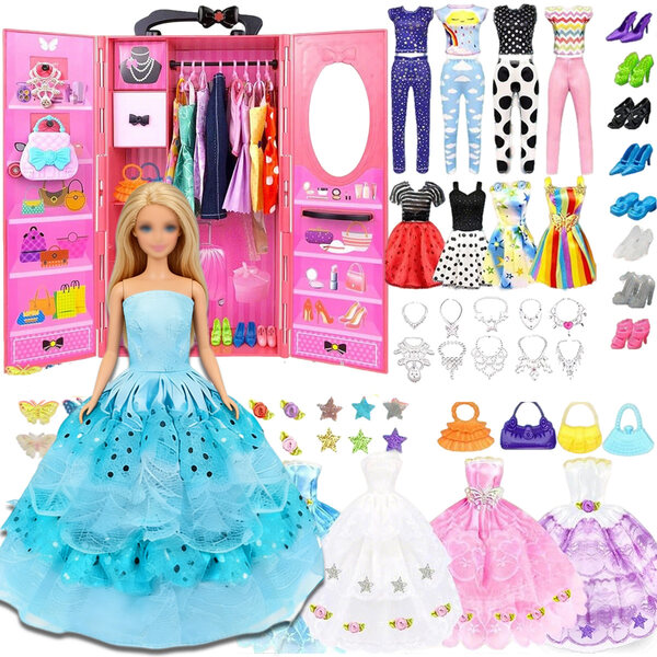 Deluxe Puppenkleidung mit Kleidung und Accessoires im XXL-Set