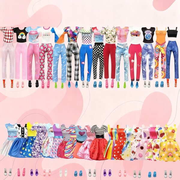 Deluxe Puppenkleidung mit Kleidung und Accessoires im XXL-Set