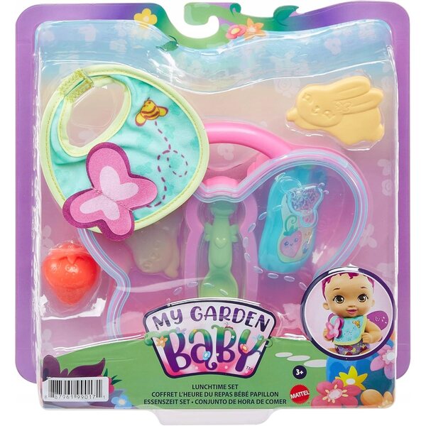 My Garden Baby Mattel set accessori per il pranzo e cura del bambolotto 3+