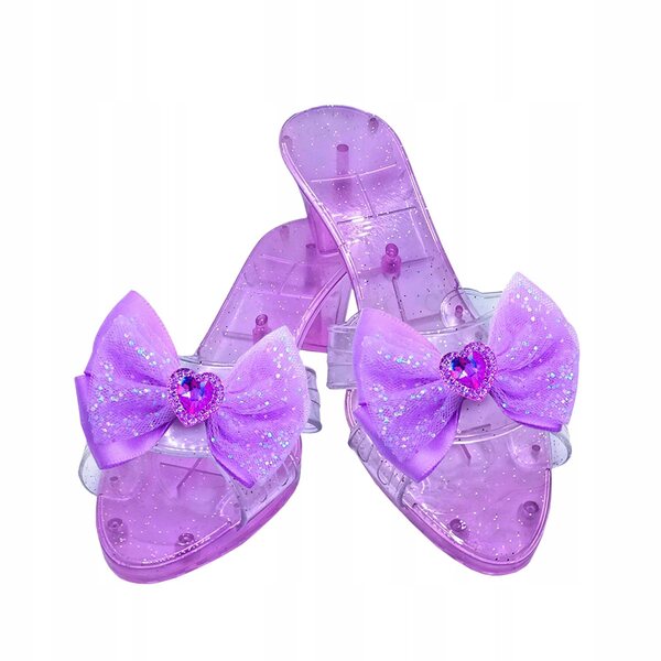 Scarpe da Principessa Slip On Viola con Zeppa per Bambine, Eleganti e Comode