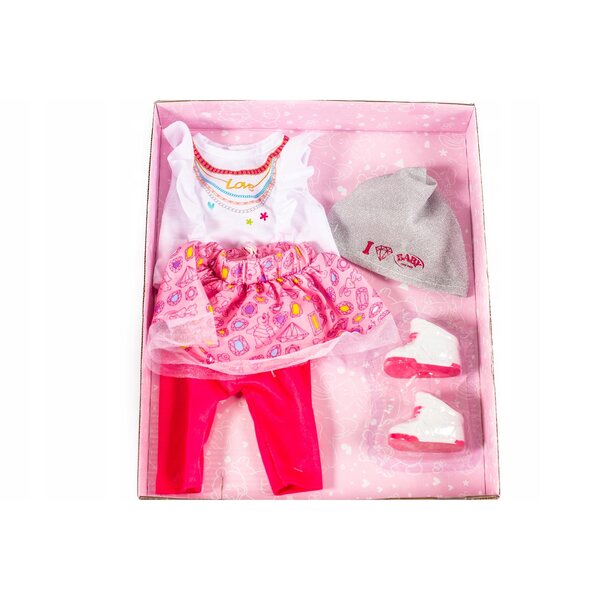 Completo colorato di abbigliamento per bambole 40-45 cm con gonna, pantaloni e scarpe