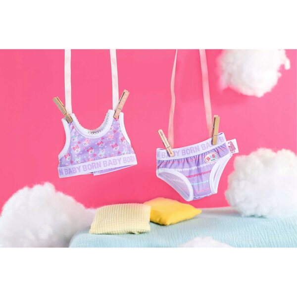 BABY Born Bielizna für Puppen 43 cm – Mehrfarbiges 3-teiliges Set