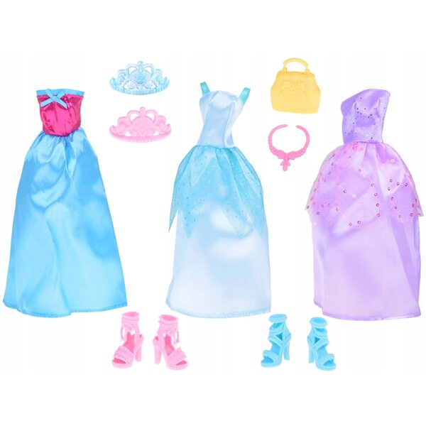Modisches Bekleidungsset für Puppen mit Kleidung, Accessoires und Schmuck