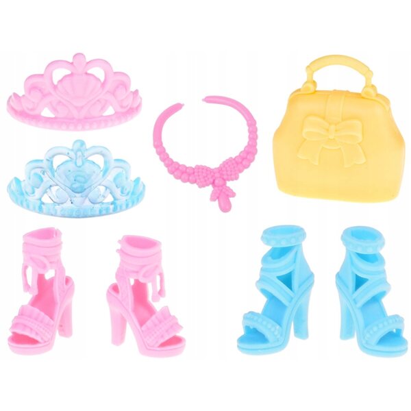 Modisches Bekleidungsset für Puppen mit Kleidung, Accessoires und Schmuck