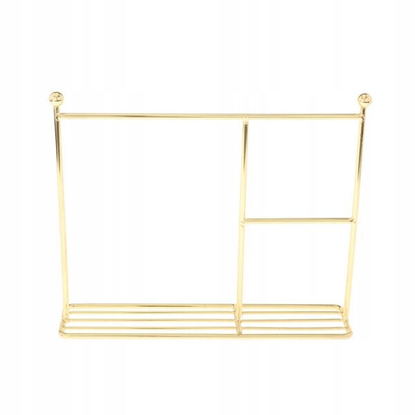 Goldene Wäscheleine aus Metall für 1/6 1/8 1/12 Puppen – 25 x 21 cm