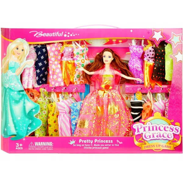 29 cm große Puppe mit 21 bunten Kleidungsstücken und beweglichen Armen – Gazelo Toys