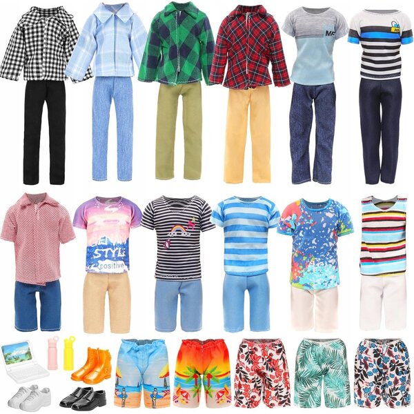 Kleidungs- und Schuhset für 30-cm-Puppen – 8-teilig für Kinder ab 3 Jahren