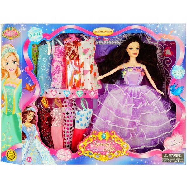 29 cm große Puppe mit 11 bunten Kleidungsstücken für Kinder ab 3 Jahren, Nicola Toys CE