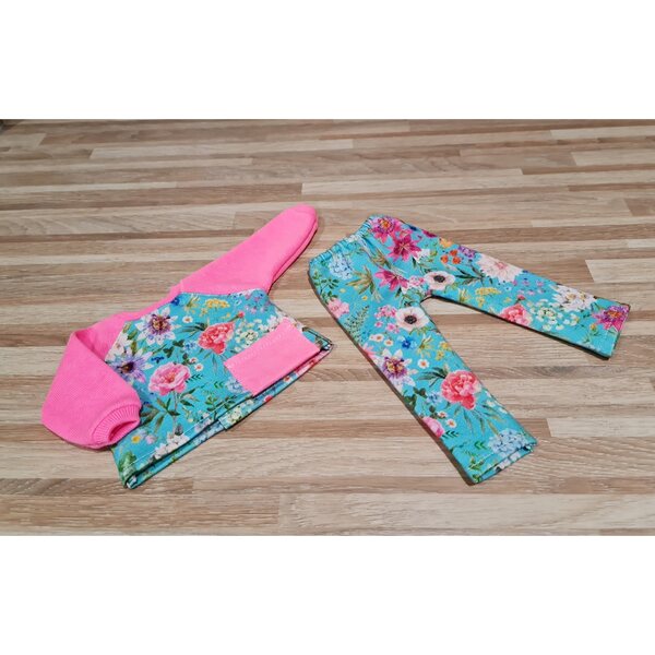 Completo abbigliamento per bambola Paola Reina 32 cm bluza e getry multicolore