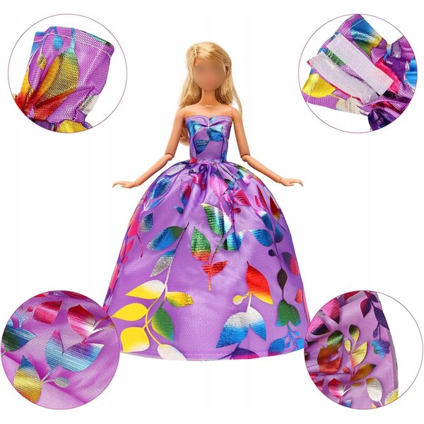 44-teiliges Set aus Kleidung und Accessoires für Puppen – komplett und farbenfroh für Mädchen
