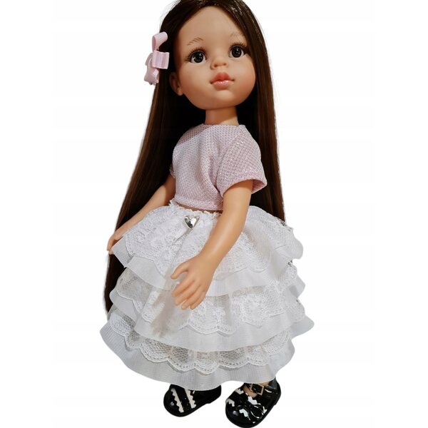 Completo elegante per bambola Paola Reina 32 cm - Maglietta e gonna di qualità