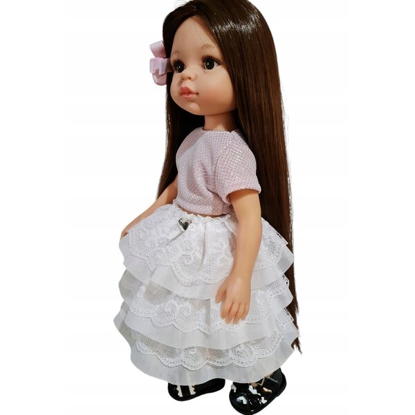 Completo elegante per bambola Paola Reina 32 cm - Maglietta e gonna di qualità