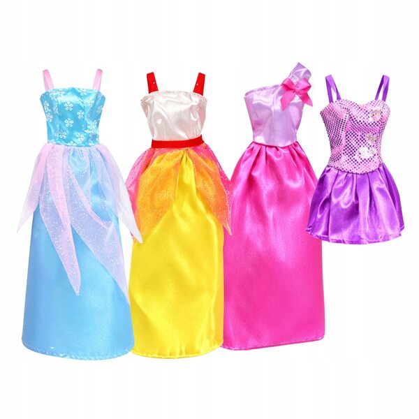 WOOPIE ROYAL Set mit 5 Tanzkleidern mit Zubehör und Puppe – Kreativspiel