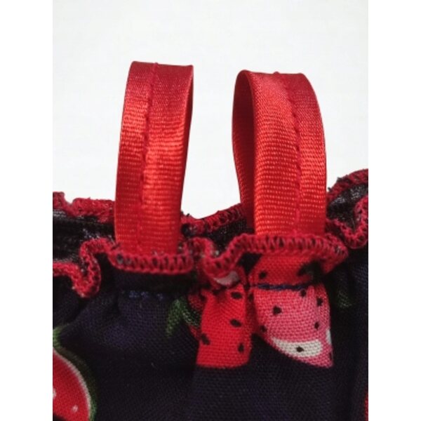 Kleid für Labubu- und Lafufu-Puppen 17-18 cm mit Fruchtmuster - handgefertigt