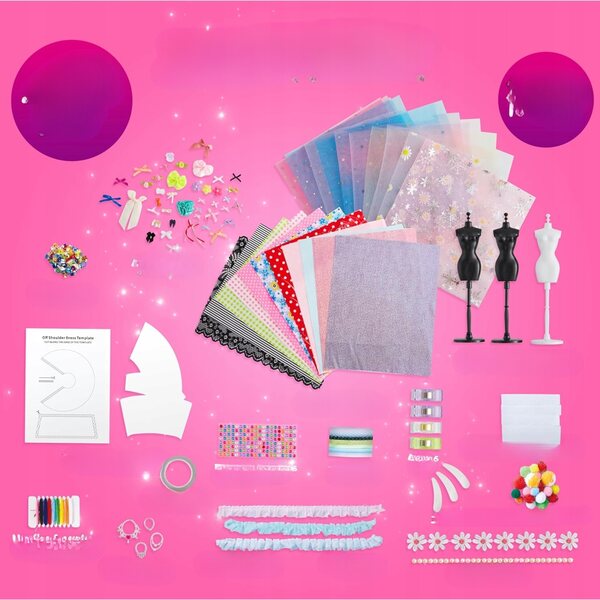 Kreatives Modeset für Mädchen von 8 bis 12 Jahren mit 400 DIY-Elementen ohne Nähen