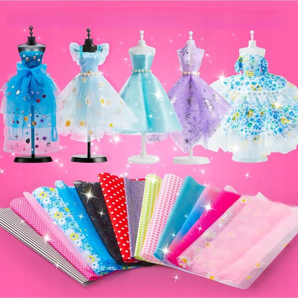 Kreatives Modeset für Mädchen von 8 bis 12 Jahren mit 400 DIY-Elementen ohne Nähen