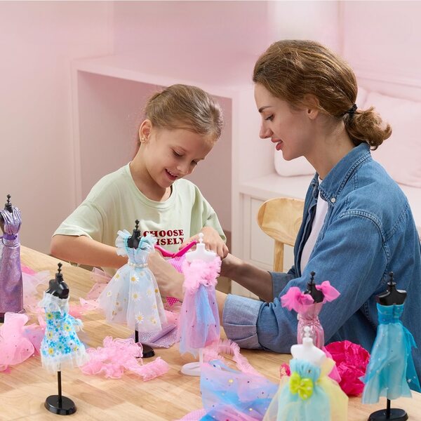 Kreatives Modeset für Mädchen von 8 bis 12 Jahren mit 400 DIY-Elementen ohne Nähen