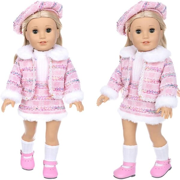 Vestiti Invernali per Bambole Americane 18 Pollici - Set Completo Accessori Moda Bambini