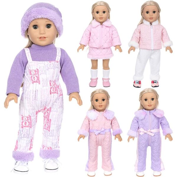 Vestiti Invernali per Bambole Americane 18 Pollici - Set Completo Accessori Moda Bambini
