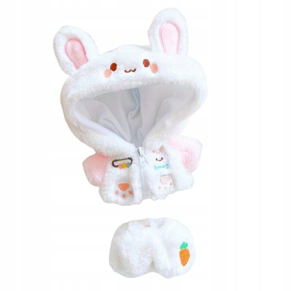 Set aus Fleece-Kleidung für 20-cm-Puppen mit Jacke und Hose mit Reißverschluss