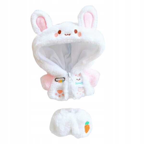 Set aus Fleece-Kleidung für 20-cm-Puppen mit Jacke und Hose mit Reißverschluss