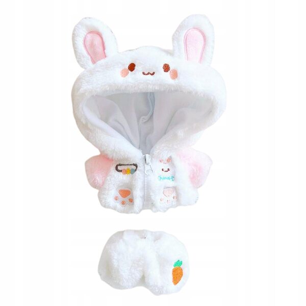 Set aus Fleece-Kleidung für 20-cm-Puppen mit Jacke und Hose mit Reißverschluss