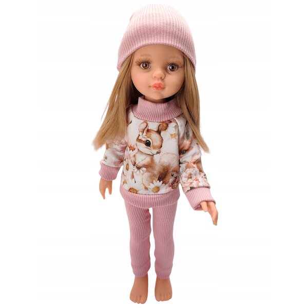 Kleidung für Paola Reina Puppe, 32 cm, 3-teiliges Set, Dres Bluza, Hose, Hut