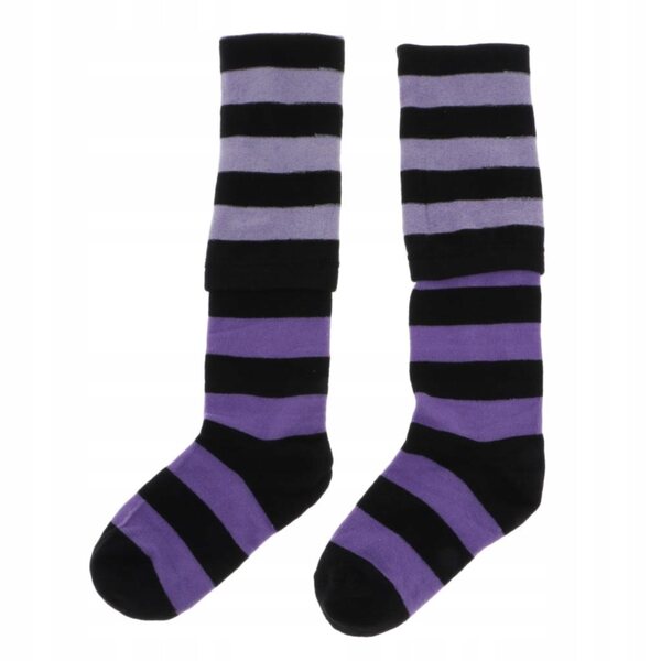 Calzini lunghi a righe da donna Calzini al ginocchio in maglia morbida viola