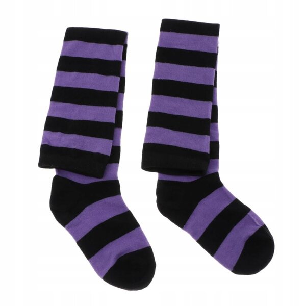 Calzini lunghi a righe da donna Calzini al ginocchio in maglia morbida viola