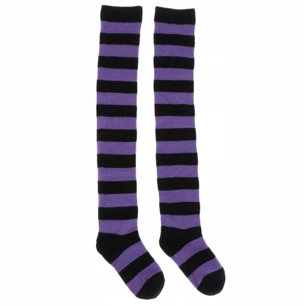 Calzini lunghi a righe da donna Calzini al ginocchio in maglia morbida viola