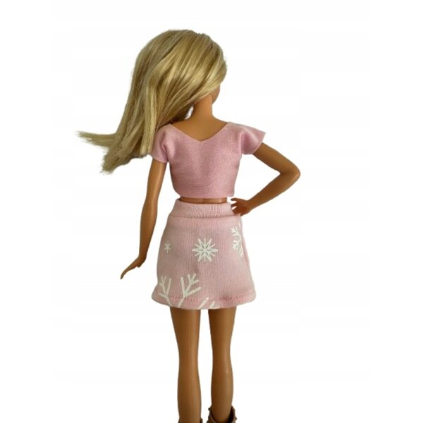 Set abbigliamento per bambola con gonna e maglietta - taglia 30 cm