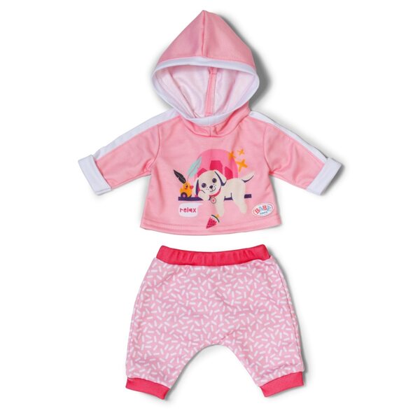 Completo dres Baby Born rosa con stampa 43 cm per bambole