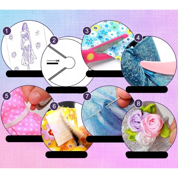 Kreativset zum Nähen und Gestalten von Puppenkleidung mit über 800 Accessoires