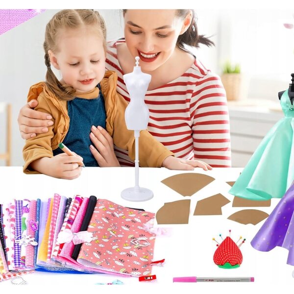 Kreativset zum Nähen und Gestalten von Puppenkleidung mit über 800 Accessoires