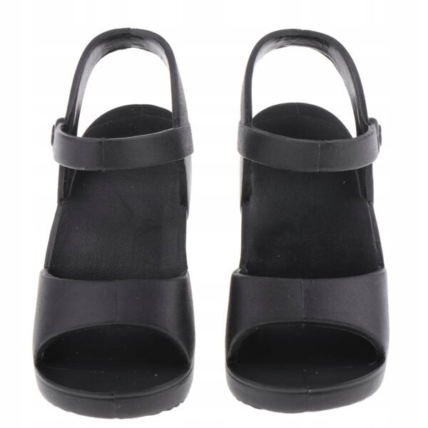 Sandalen mit 3 cm hohem Absatz für BJD 1/4 45 cm Puppen, schwarze Farbe