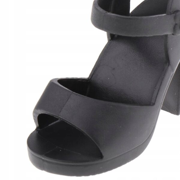 Sandalen mit 3 cm hohem Absatz für BJD 1/4 45 cm Puppen, schwarze Farbe